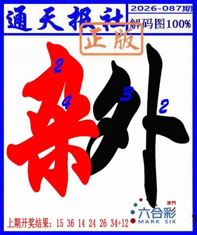 087期解码图[图]